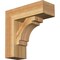 Ekena Millwork Merced Block Rough Sawn Bracket w/ Offset Brace, Western Red Cedar, 6"W x 16"D x 16"H BKT0604X16X16MRC05RWR - alternate 1